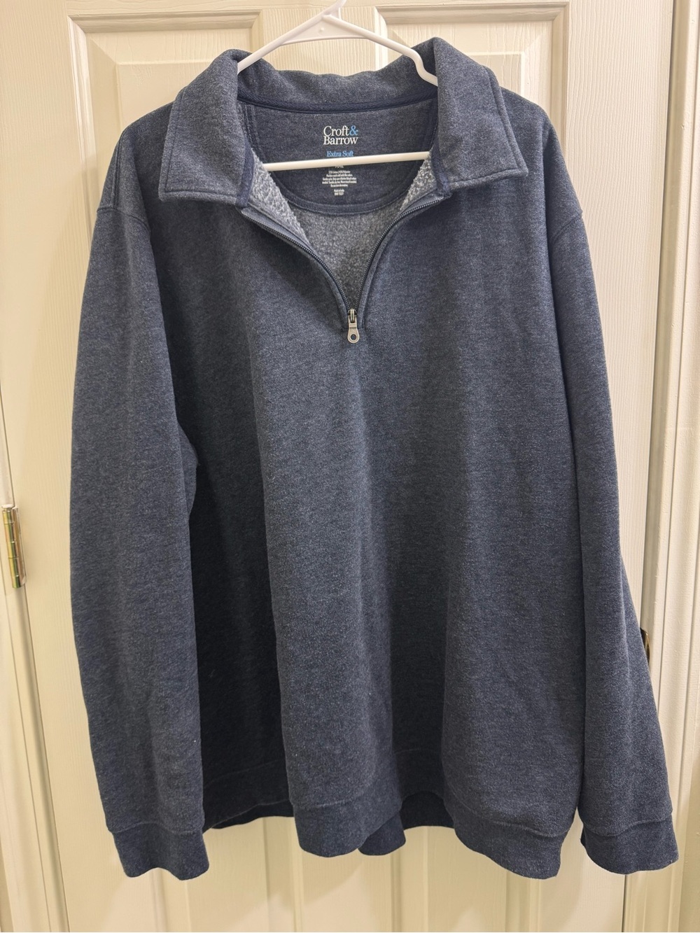 Croft & Barrow Men's Quarter-Zip Pullover Sweater - Navy